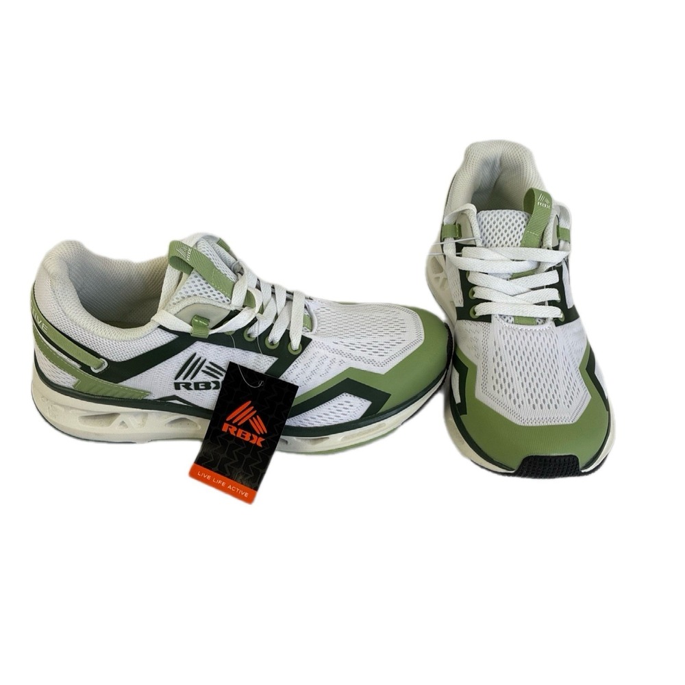 New Mens RBX White Green Mesh Sneakers Shoes Size 8 NWOB